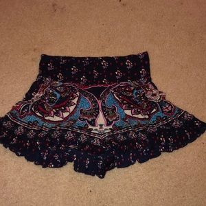 flowy patterned shorts